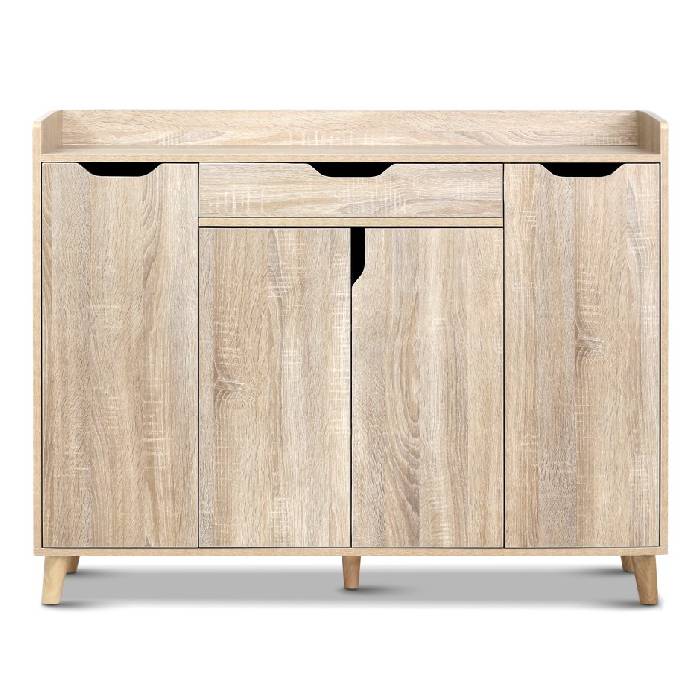 Artiss Shoe Cabinet Shoes Storage Rack 120cm Organiser Drawer Cupboard Wood
