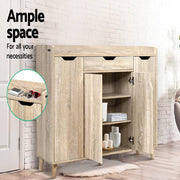 Artiss Shoe Cabinet Shoes Storage Rack 120cm Organiser Drawer Cupboard Wood