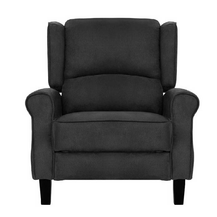 Artiss Recliner Chair Adjustable Sofa Lounge Soft Suede Armchair Couch Charcoal