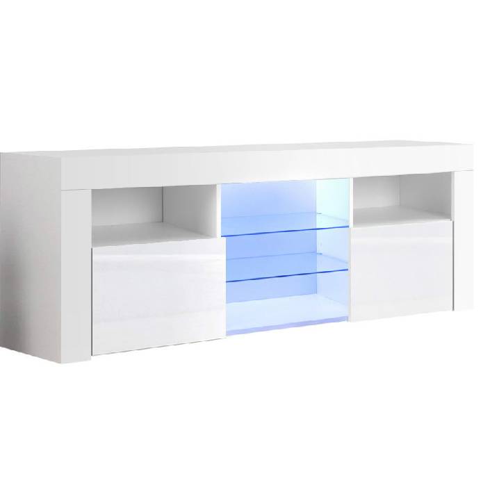 Artiss TV Cabinet Entertainment Unit Stand RGB LED Gloss Furniture 160cm