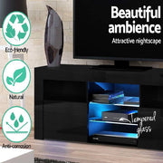 Artiss TV Cabinet Entertainment Unit Stand RGB LED Gloss Furniture 160cm