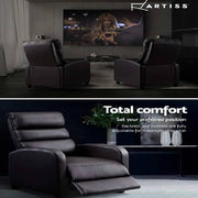 Artiss Luxury Recliner Chair Chairs Lounge Armchair Sofa Leather Cover Brown