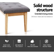 Artiss Bench Bedroom Benches Ottoman Upholstered Fabric Chair Foot Stool 120cm