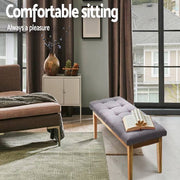 Artiss Bench Bedroom Benches Ottoman Upholstered Fabric Chair Foot Stool 120cm