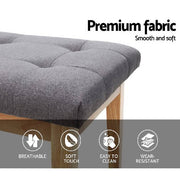 Artiss Bench Bedroom Benches Ottoman Upholstered Fabric Chair Foot Stool 120cm