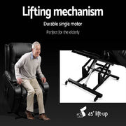 Artiss Electric Recliner Chair Lift Heated Massage Chairs Fabric Lounge Sofa