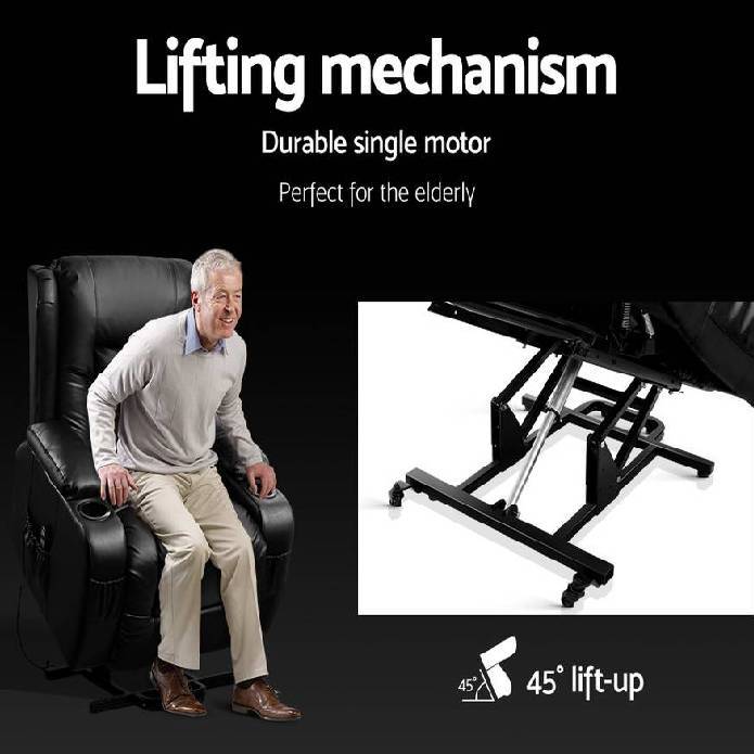 Artiss Electric Recliner Chair Lift Heated Massage Chairs Fabric Lounge Sofa