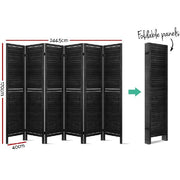 Artiss 6 Panel Room Divider Privacy Screen Foldable Wood Stand