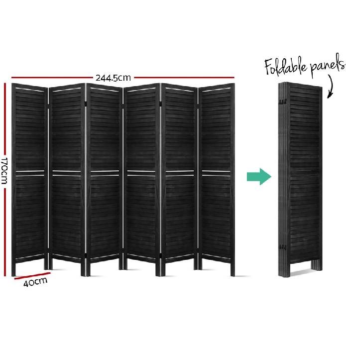 Artiss 6 Panel Room Divider Privacy Screen Foldable Wood Stand