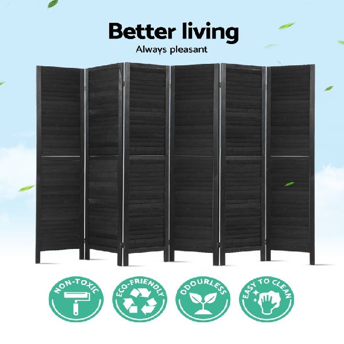 Artiss 6 Panel Room Divider Privacy Screen Foldable Wood Stand