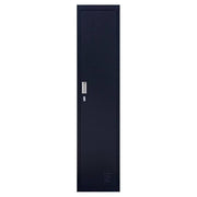 Padlock-Operated Lock With Doors Office Gym Shed Clothing Locker Cabinet Black One Door