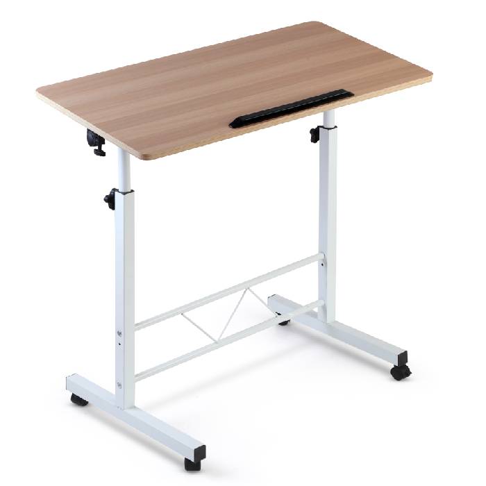 Portable Mobile Laptop Computer Desk With Height Adjustable Stand