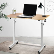 Portable Mobile Laptop Computer Desk With Height Adjustable Stand