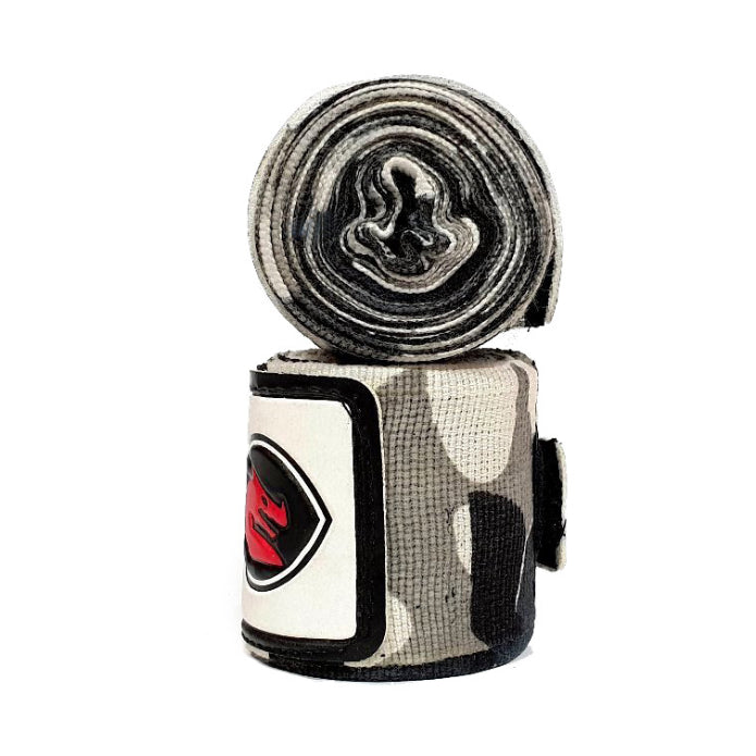 Morgan Camo Elastic Boxing Hand Wraps 180Inch - 4M Long (Pair) Grey