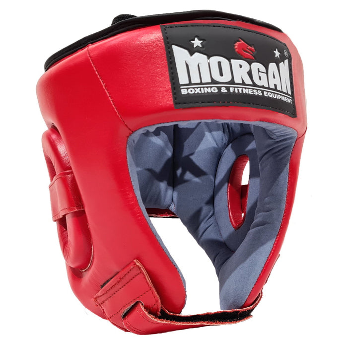 Morgan Platinum Open Face Leather Head Guard