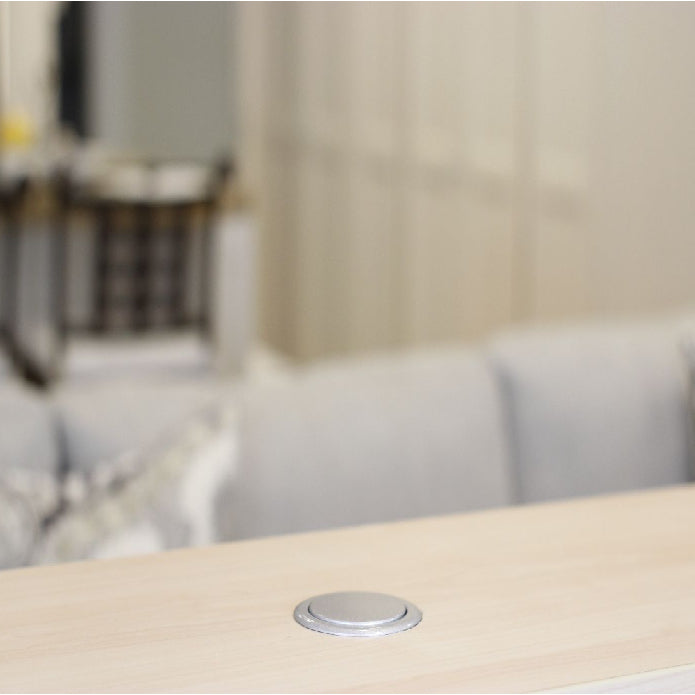 Compact, Glossy Silver, White, Pop Up Power Point