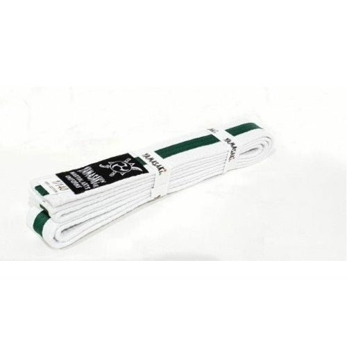 Green Yamasaki White Martial Arts Belts 