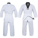 White ribbed taekwondo uniform