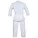Back view of white karate uniform