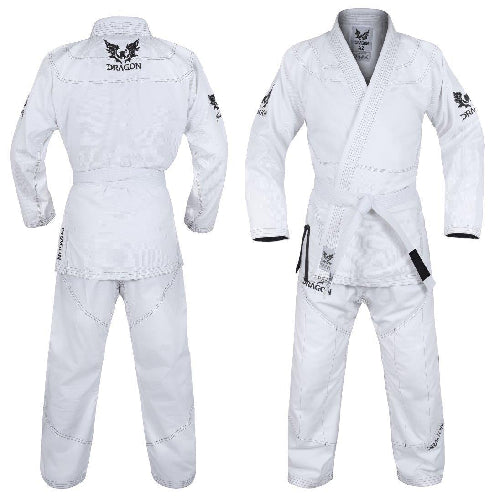 Dragon V2 450Gsm Bjj Gi - Ibjjf Approved White