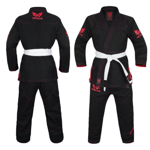 Dragon V2 450Gsm Bjj Gi - Ibjjf Approved Black