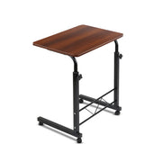 Mobile Twin Laptop Study Desk Dark Wood