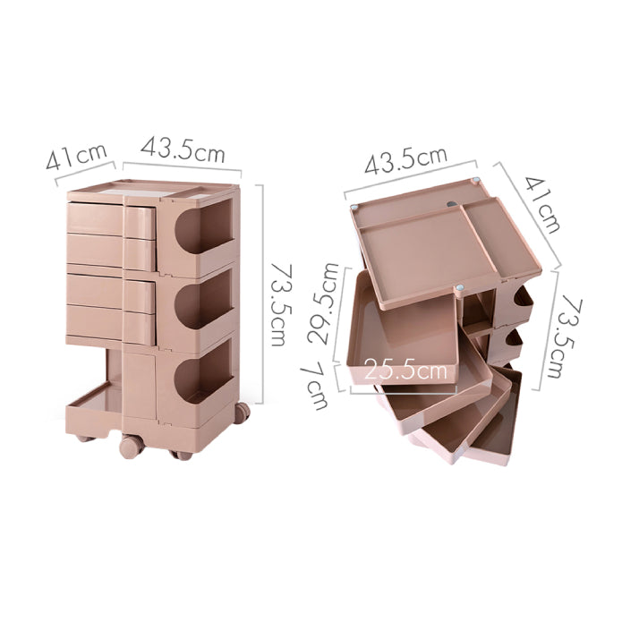 ArtissIn Bedside Table Side Tables Nightstand Organizer Replica Boby Trolley 5Tier