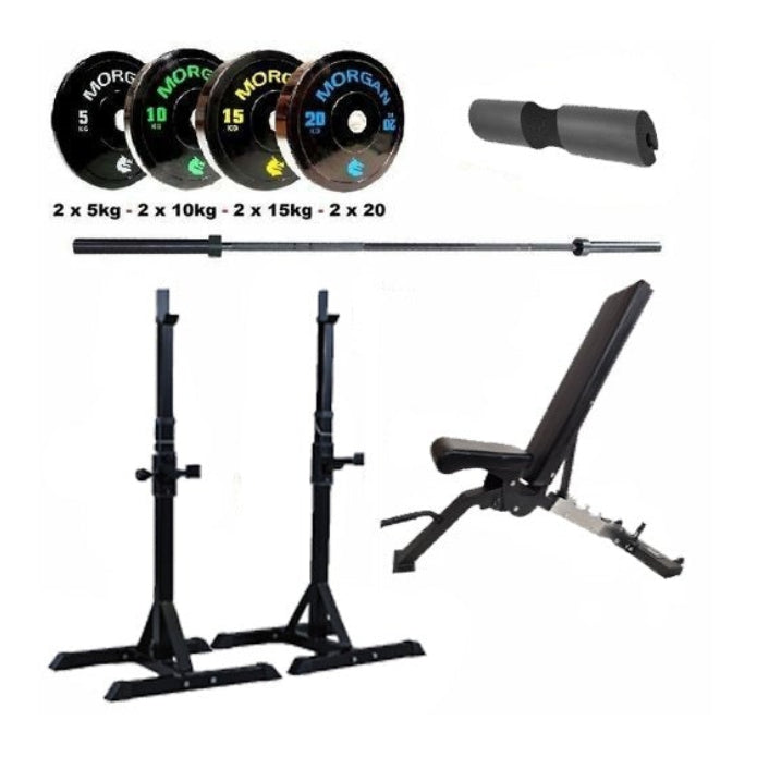 Adjustable Olympic Weight Bench Set