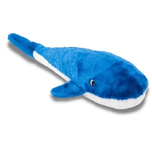 Blue Whale Plush Squeaky Jigglerz Dog Toy