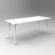 Rapidline Eternity Meeting and Boardroom Tables Natural White White Satin
