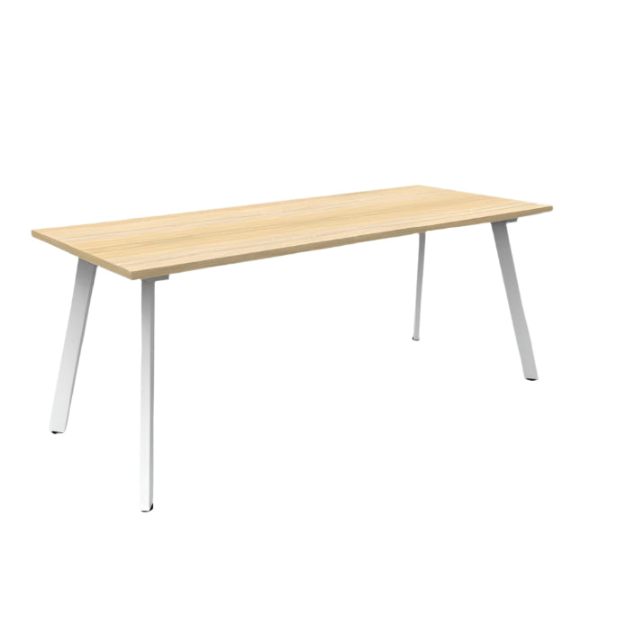 Rapidline Eternity Meeting and Boardroom Tables Natural Oak White Satin