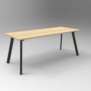 Rapidline Eternity Meeting and Boardroom Tables Natural Oak Black Satin