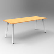 Rapidline Eternity Meeting and Boardroom Tables Beech Wood White Satin