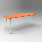 Rapidline Eternity Meeting and Boardroom Tables Cherry Top White Satin