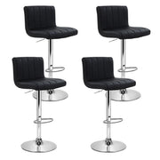 Artiss Set of Pu Leather Bar Stools Kitchen Chair Bar Stool Gas Lift Swivel Black