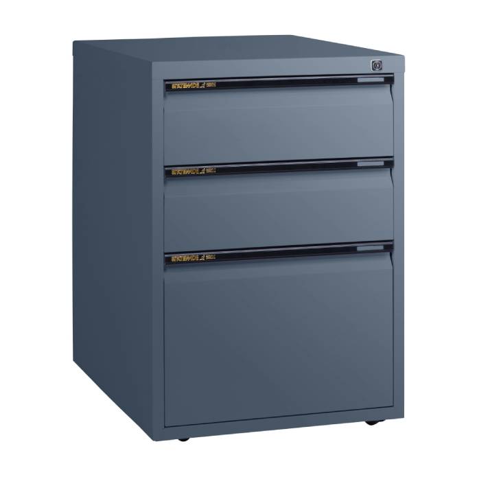 Statewide Mobile Pedestals 2 Personal 1 File Drawer - 675h x 467w x 610d Charcoal