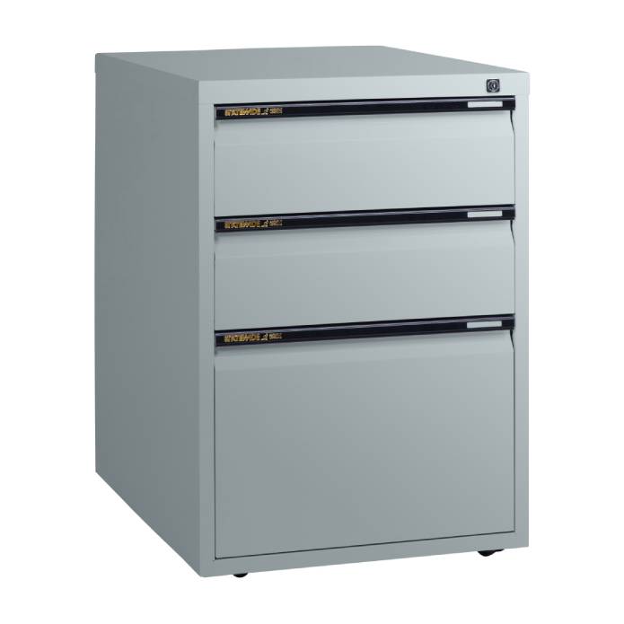 Statewide Mobile Pedestals 2 Personal 1 File Drawer - 675h x 467w x 610d Light Grey