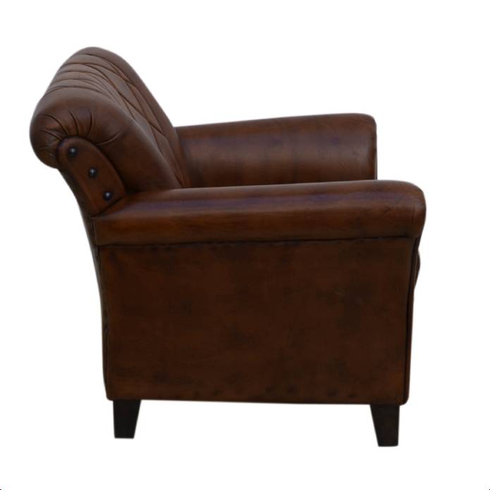Studded Leather Arm Chair