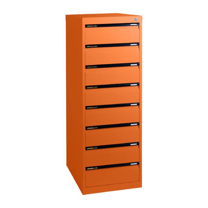 Statewide Legal Filing Cabinets 8 Drawer - 1325H x 467W x 610D Orange