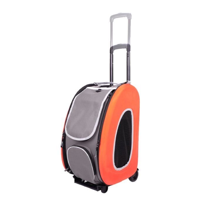 orange color pet stroller 