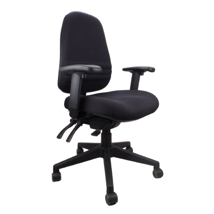 Rapidline Endeavour Pro High Back heavy-duty operator chair Arms