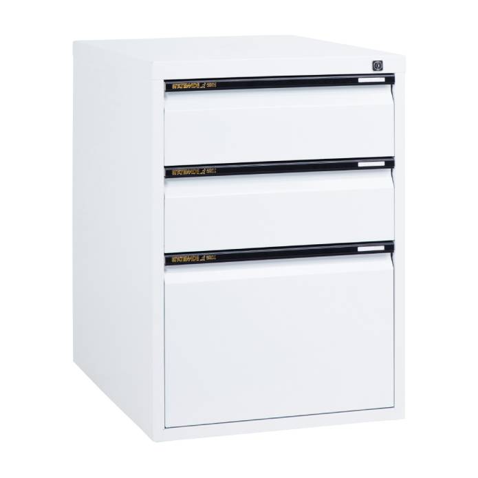 Statewide Mobile Pedestals 2 Personal 1 File Drawer - 675h x 467w x 610d White
