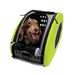 A  happy dog in Eva Pet Carrier/Wheeled Carrier