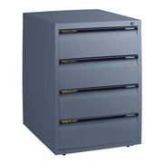 Statewide Mobile Pedestals 4 Personal Drawers - 675h x 467w x 610d Graphite Ripple