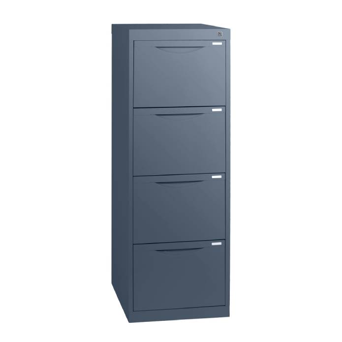 Statewide Traditional Vertical Filing Cabinet 4 Drawer Filing Cabinet - 1325h x 467w x 455d Charcoal