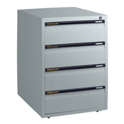 Statewide Mobile Pedestals 4 Personal Drawers - 675h x 467w x 610d Light Grey