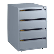 Statewide Mobile Pedestals 4 Personal Drawers - 675h x 467w x 610d Precious Silver