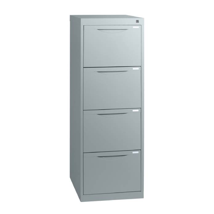 Statewide Traditional Vertical Filing Cabinet 4 Drawer Filing Cabinet - 1325h x 467w x 455d Light Grey