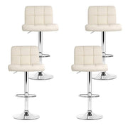 Artiss Set of 4 Leather Bar Stools Noel Kitchen Chairs Swivel Bar Stool Gas Lift