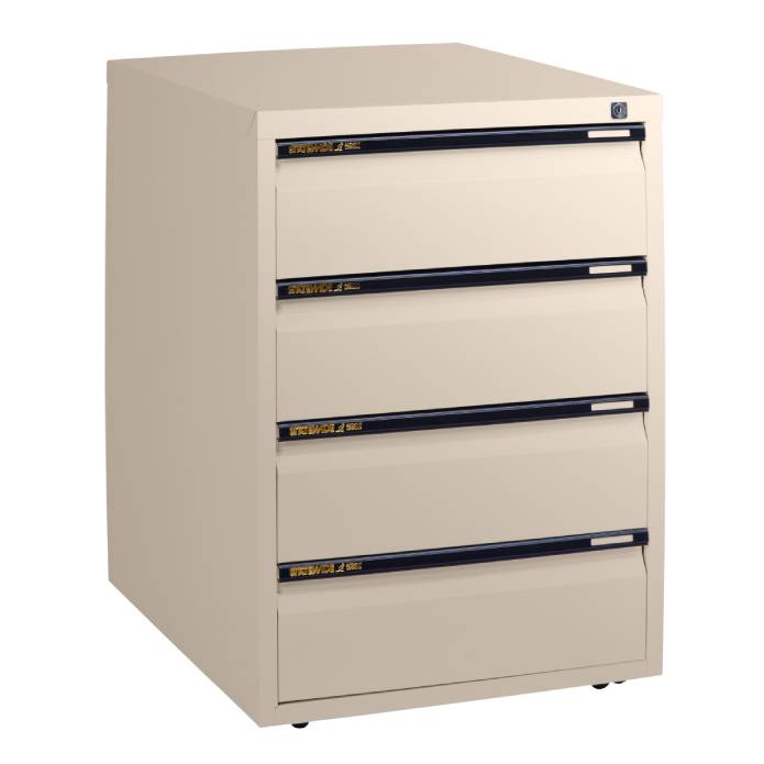 Statewide Mobile Pedestals 4 Personal Drawers - 675h x 467w x 610d Wild Oats